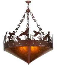 Meyda Black 130708 - 42"W Ducks in Flight Inverted Pendant