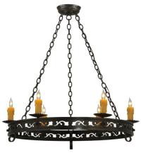 Meyda Black 131389 - 36" Wide Sagebrush 6 Light Chandelier