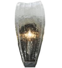 Meyda Black 131654 - 5.75"W Metro Fusion Crystal Clear Glass Wall Sconce