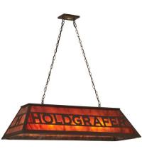 Meyda Black 132043 - 48"L Personalized Holdgrafer Oblong Pendant