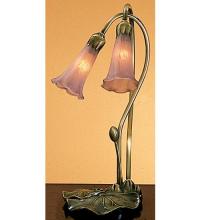 Meyda Black 13209 - 16" High Lavender Pond Lily 2 LT Accent Lamp