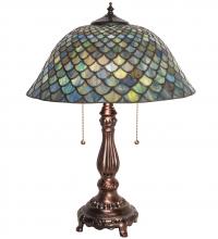 Meyda Black 132148 - 22" High Tiffany Fishscale Table Lamp