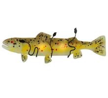 Meyda Black 132285 - 30"W Metro Fusion Brown Trout Glass Wall Sconce