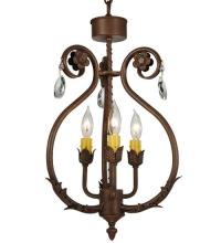 Meyda Black 132457 - 12"W Antonia 3 LT Chandelier