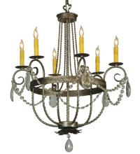 Meyda Black 133148 - 28.5"W Antonia 6 LT Crystal Chandelier