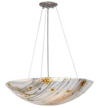 Meyda Black 133208 - 24" Wide Metro Fusion Ramoscelli Glass Inverted Pendant