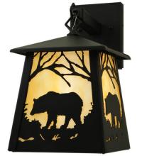 Meyda Black 133427 - 7.5"W Bear at Dawn Hanging Wall Sconce