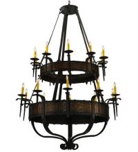 Meyda Black 133745 - 48"W Costello 20 LT Two Tier Chandelier