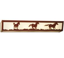 Meyda Black 134120 - 30" Wide Running Horses Vanity Light