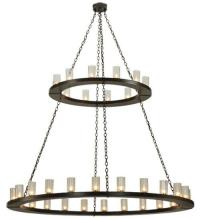 Meyda Black 134640 - 72"W Loxley 36 LT Two Tier Chandelier