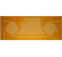 Meyda Black 134803 - 5.25"H X 14"W Metro Fusion Amber Glass