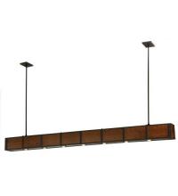 Meyda Black 135128 - 96"L Giradeau Wood Beam Oblong Pendant