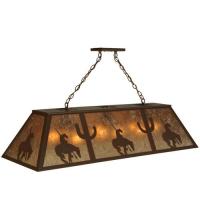 Meyda Black 135573 - 48" Long Trails End Oblong Pendant