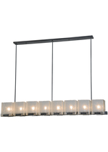 Meyda Black 135816 - 78"L Ice Cube 8 LT Oblong Chandelier