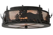 Meyda Black 136320 - 17"W Moose at Dusk Flushmount