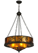 Meyda Black 136510 - 24"W Whispering Pines Inverted Pendant