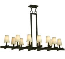 Meyda Black 136572 - 54" Long Dante 12 Light Oblong Chandelier