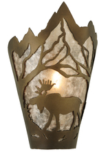 Meyda Black 136674 - 8"W Moose at Dawn Left Wall Sconce