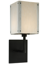 Meyda Black 137130 - 8"W Kesara White Alabaster Wall Sconce