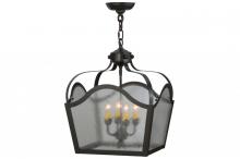 Meyda Black 137164 - 15" Square Terena 4 Light Pendant