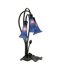Meyda Black 13746 - 16" High Blue Pond Lily 3 LT Accent Lamp