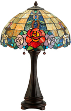 Meyda Black 138121 - 25"H Rose Vine Table Lamp