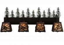 Meyda Black 138197 - 35"W Spruce Pine 4 LT Vanity Light