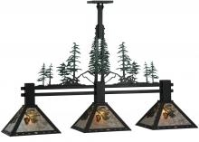 Meyda Black 138248 - 45"L Winter Pine 3 LT Island Pendant