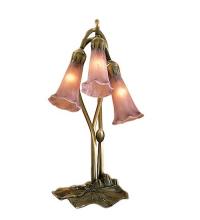 Meyda Black 13863 - 16" High Lavender Pond Lily 3 LT Accent Lamp