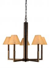 Meyda Black 138716 - 24" Wide Rula 5 Light Chandelier