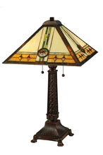 Meyda Black 138771 - 26.5"H Carlsbad Mission Table Lamp