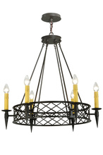 Meyda Black 139014 - 33" Wide Topridge 6 LT Chandelier