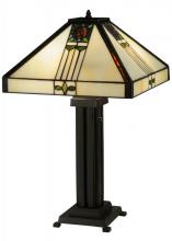 Meyda Black 139227 - 23.5"H Pasadena Rose Table Lamp