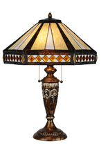 Meyda Black 139416 - 26.5"H Diamond Band Mission Table Lamp