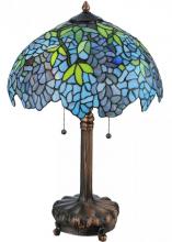 Meyda Black 139606 - 25"H Tiffany Wisteria Table Lamp