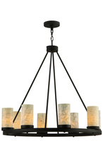 Meyda Black 140445 - 37.5"W Loxley Jadestone 8 LT Chandelier