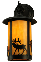 Meyda Black 140655 - 8"W Fulton Elk Hanging Wall Sconce