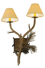 Meyda Black 141316 - 27"H Lone Pine 2 LT Wall Sconce