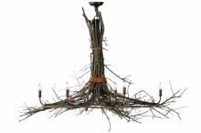 Meyda Black 141355 - 58" Long Twigs 6 Light Oblong Chandelier