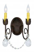 Meyda Black 141644 - 10" Wide Antonia 2 Light Wall Sconce