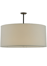 Meyda Black 141765 - 36"W Cilindro White Textrene Pendant