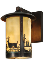 Meyda Black 142107 - 8"W Fulton Deer Creek 1 LT Wall Sconce