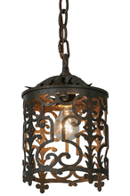 Meyda Black 142403 - 8" Wide Oskar Mini Pendant