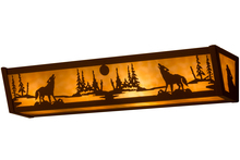 Meyda Black 14266 - 24" Wide Wolf on the Loose Vanity Light