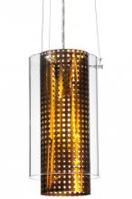 Meyda Black 142743 - 8"W Cilindro Matriz Mini Pendant