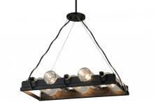 Meyda Black 142896 - 22" Long Tuscan Vineyard Estate Oblong Pendant