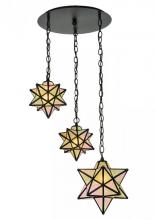 Meyda Black 143177 - 21"W Moravian Star 3 LT Cascading Pendant