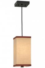 Meyda Black 143260 - 6" Square Charisma Textrene Mini Pendant