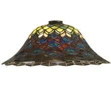 Meyda Black 14475 - 16"W Tiffany Peacock Feather Shade