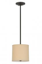 Meyda Black 144909 - 12"W Cilindro Beige Textrene Pendant